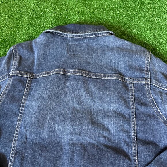 Place Classic Trucker Denim Blue Jeans Essential Timeless Jacket Size M (7/8) - Picture 11 of 11